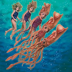 Animorphs, Rachel, K. A. Applegate,  morph, squid, octopus, water, bubbles, swim suit, swim, exposed, Animorphs #27, The Exposed