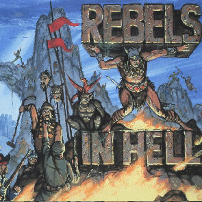 sketch 421, Rebels in Hell, Janet Morris, Conan, Attila the Hun, fire, lettering, sk_421