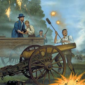 Children, Civil War, Canon, Explosion, Choose Your Own Adventure, Civil War, Yankees, trees, fire, Mattingly, cart, wagon, Gunfire at Gettysburg