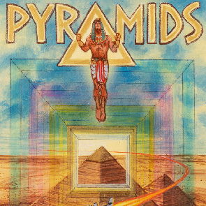 sketch 352, Pyramids, Fred Saberhagen, Egypt, space ship, Rainbow, triangle