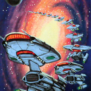sketch 386, Best of Trek, Star Trek, space ship, galaxy, planet, sketch
