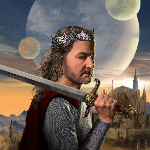 Three Moons Occluded, Peter L. Stafford, sword, crown, moon, castle