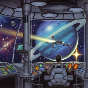 Painting, Space, Space Ships, Space Ship, Planets, Planet, Ring, Technology, Timothy Zahn, Zahn, Timothy, Quest To The Stars