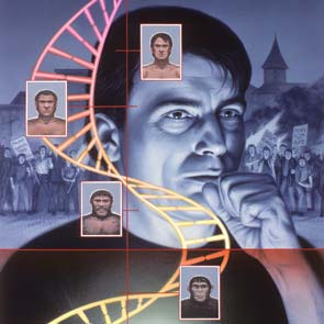 Painting, Dna, Helix, Father To The Man, Gribben, John, Father To The Man,  John Gribben