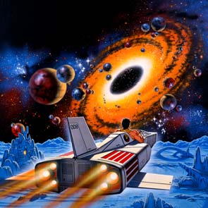 Blackstar, toy, flyer, black hole, planets, fly, snow, stars, thruster, jet, Space Ship