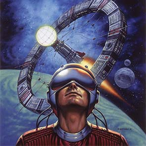 Painting, Space, Space Ships, Space Ship, Planets, Planet, Space Station, Helmet, Up, Blast, Globe, Piers Anthony